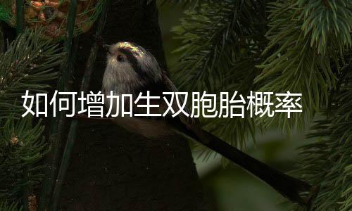 如何增加生双胞胎概率 以下几种方法帮到你